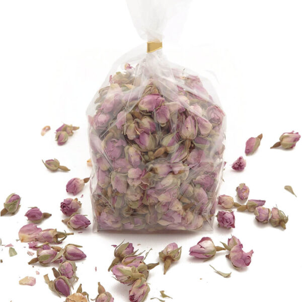 Boutons de roses en sachet